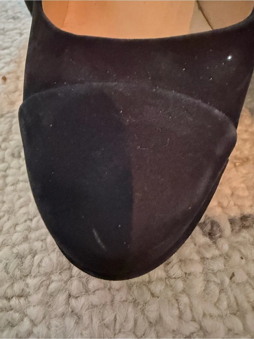 CHANEL Black Suede Classic Pump with Signature CC worn 1x Box included! EUC! - Picture 3 of 13